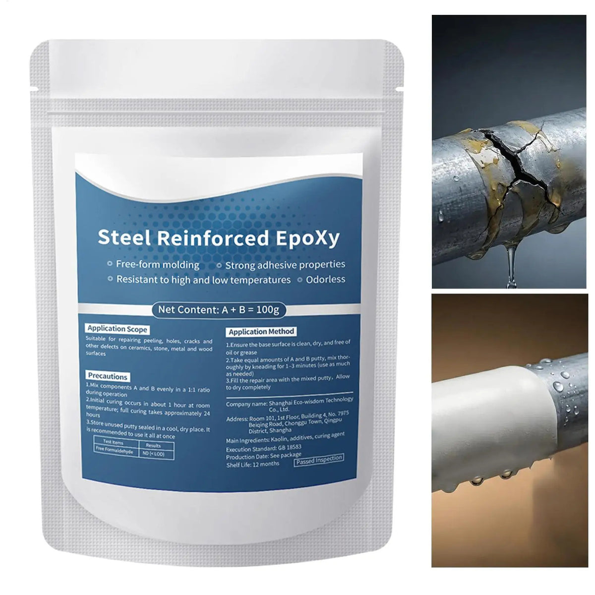 Steel Reinforced Epoxy Putty – Waterproof Metal Repair Clay