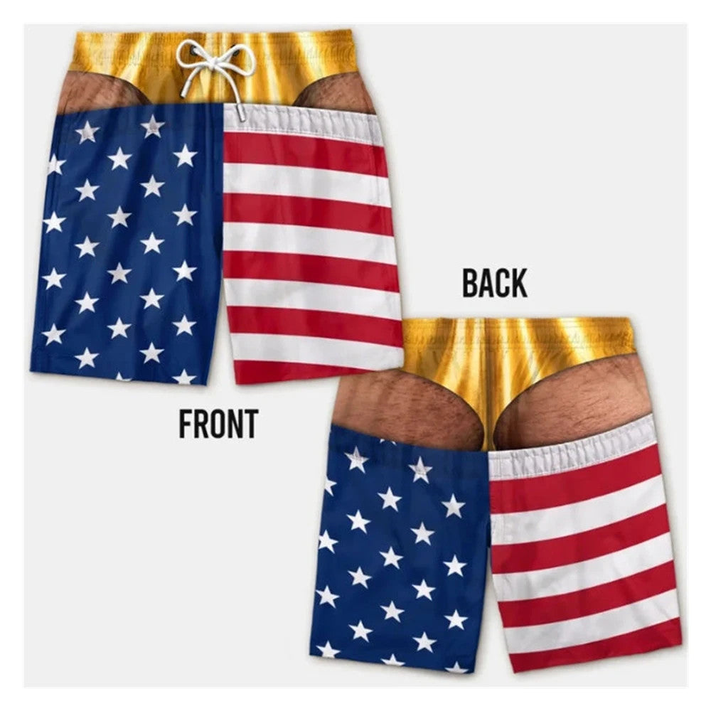Fun Beach Party Swim Trunks For Men 3D Print Fun Gift