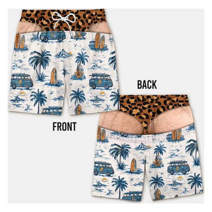 Fun Beach Party Swim Trunks For Men 3D Print Fun Gift