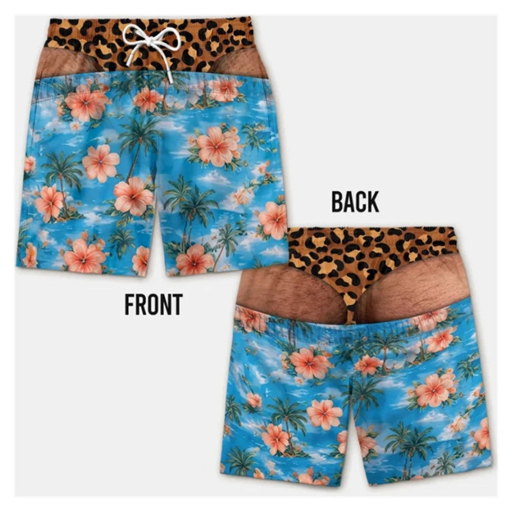 Fun Beach Party Swim Trunks For Men 3D Print Fun Gift