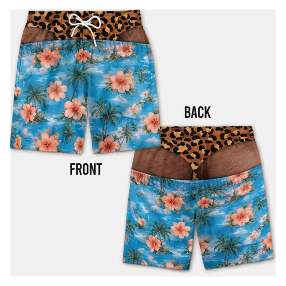 Fun Beach Party Swim Trunks For Men 3D Print Fun Gift