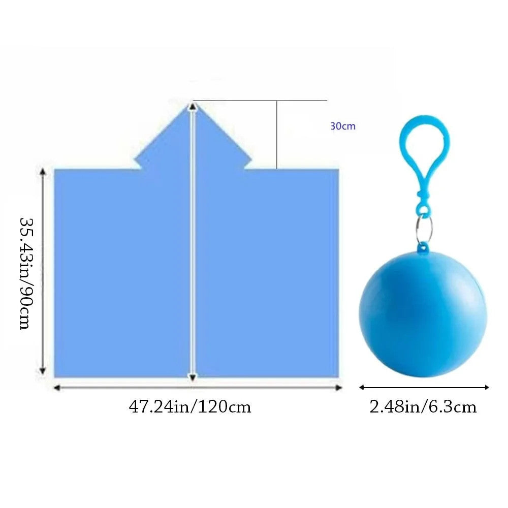 Portable Raincoat Keychain Ball