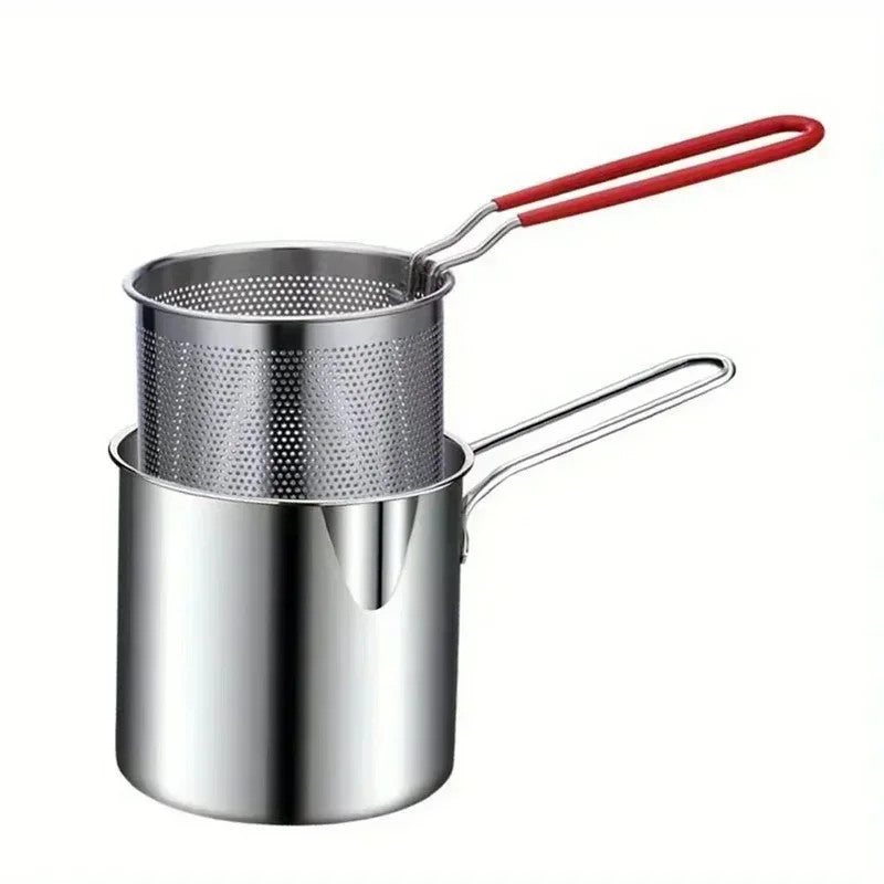 Stainless Steel Mini Fryer with Filter Basket