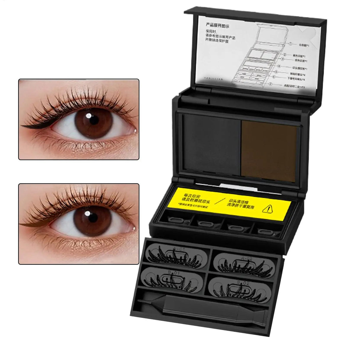 Waterproof Eyelash Stamp Makeup Kit