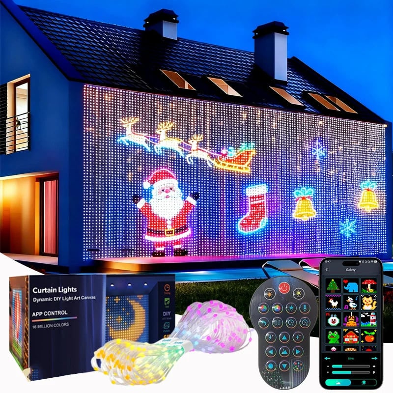 Smart LED Curtain Lights – App & Music Sync
