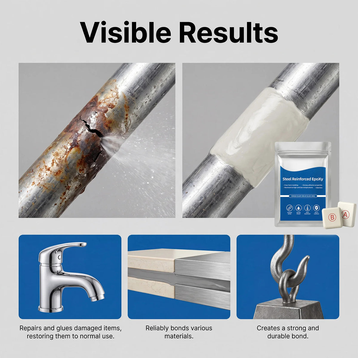 Strong Steel-Reinforced Epoxy Putty