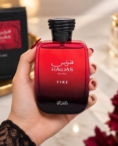 Rasasi Hawas Fire Eau de Parfum 100ml – Spicy Amber Woody Fragrance for Men