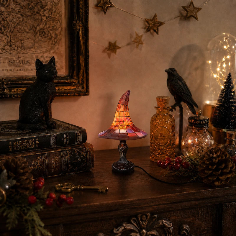 Witch Hat Mosaic Table Lamp - image 9