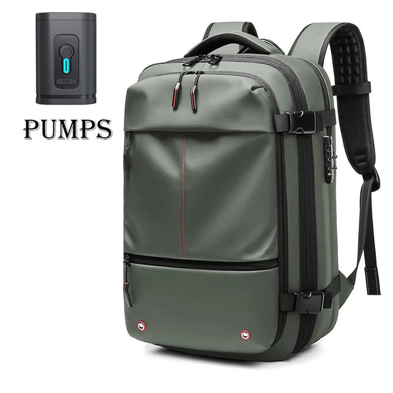 Backpack Man Travel Vacuum Compression With Electric Pump
