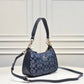 NWT COACH CH139 Teri Shoulder Bag Signature Chambray Blue Outlet Free Shipping