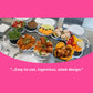 Portable Rotating Serving Tray 8 Piece Expandable Lazy Susan