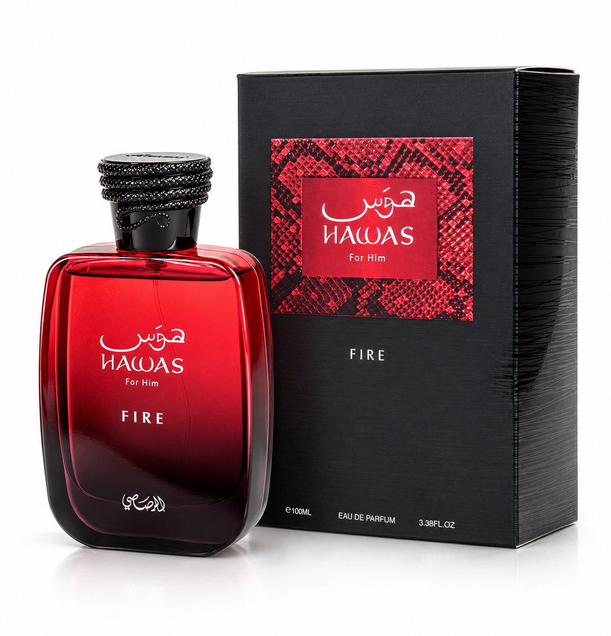 Rasasi Hawas Fire Eau de Parfum 100ml – Spicy Amber Woody Fragrance for Men