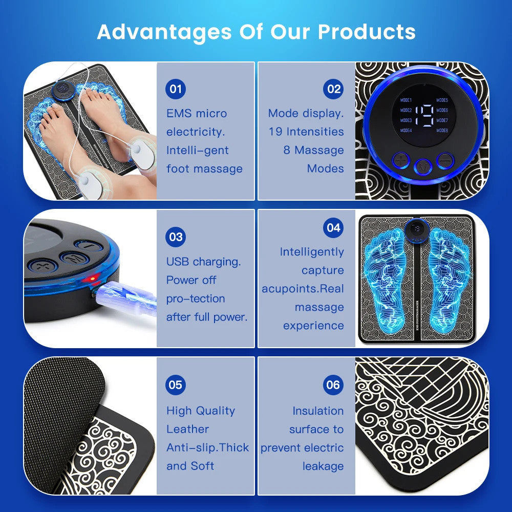 Electric Ems Foot Massager Pad