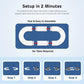 Portable Rotating Serving Tray 8 Piece Expandable Lazy Susan