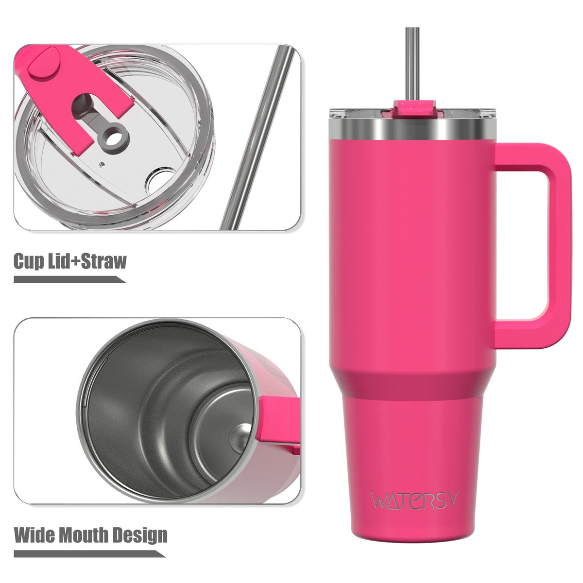 Glass with lid and straw