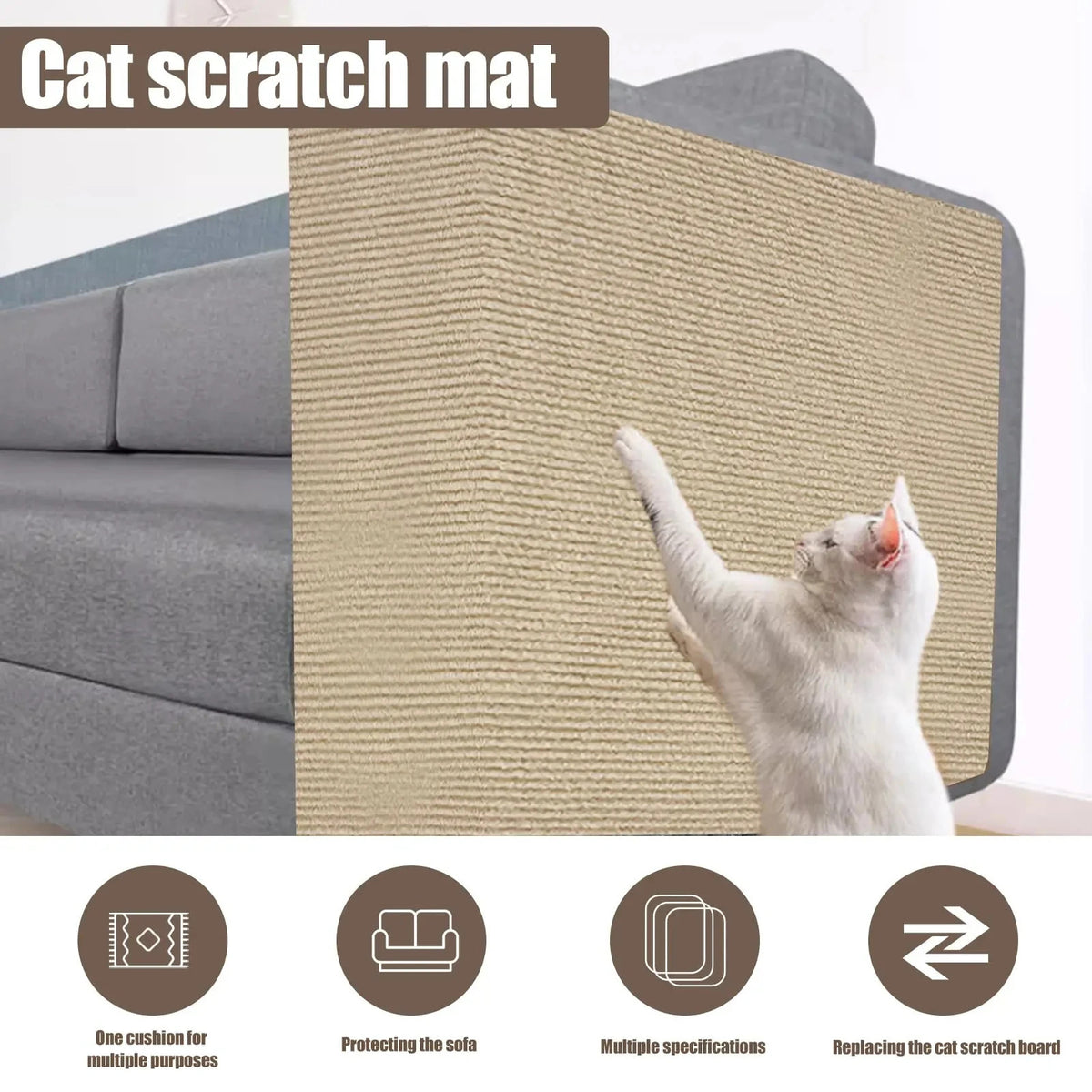 Wall Sticky Scratch & Play Mat Cat Scratcher