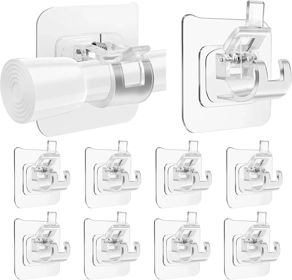Nail-Free Curtain Clamp Rods