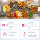 Portable Rotating Serving Tray 8 Piece Expandable Lazy Susan