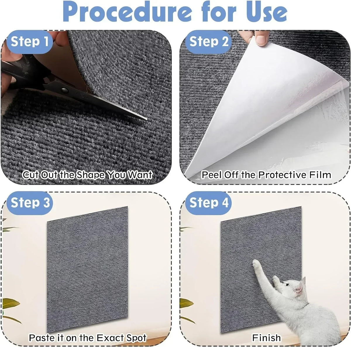 Wall Sticky Scratch & Play Mat Cat Scratcher