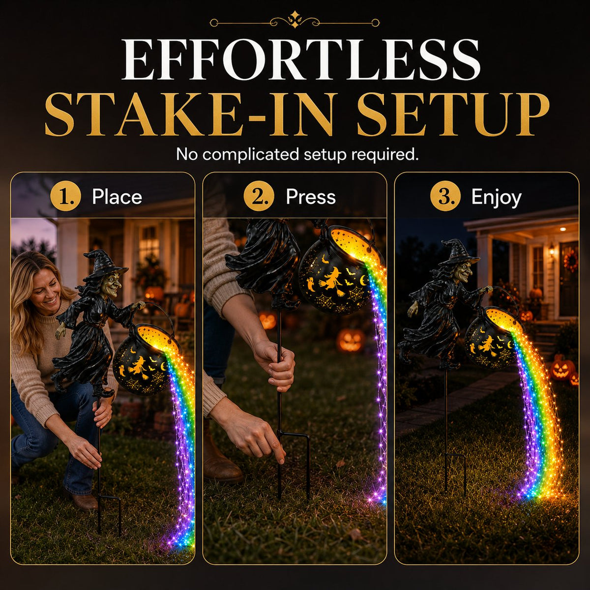 Witch Potion Waterfall Garden Light - image 3