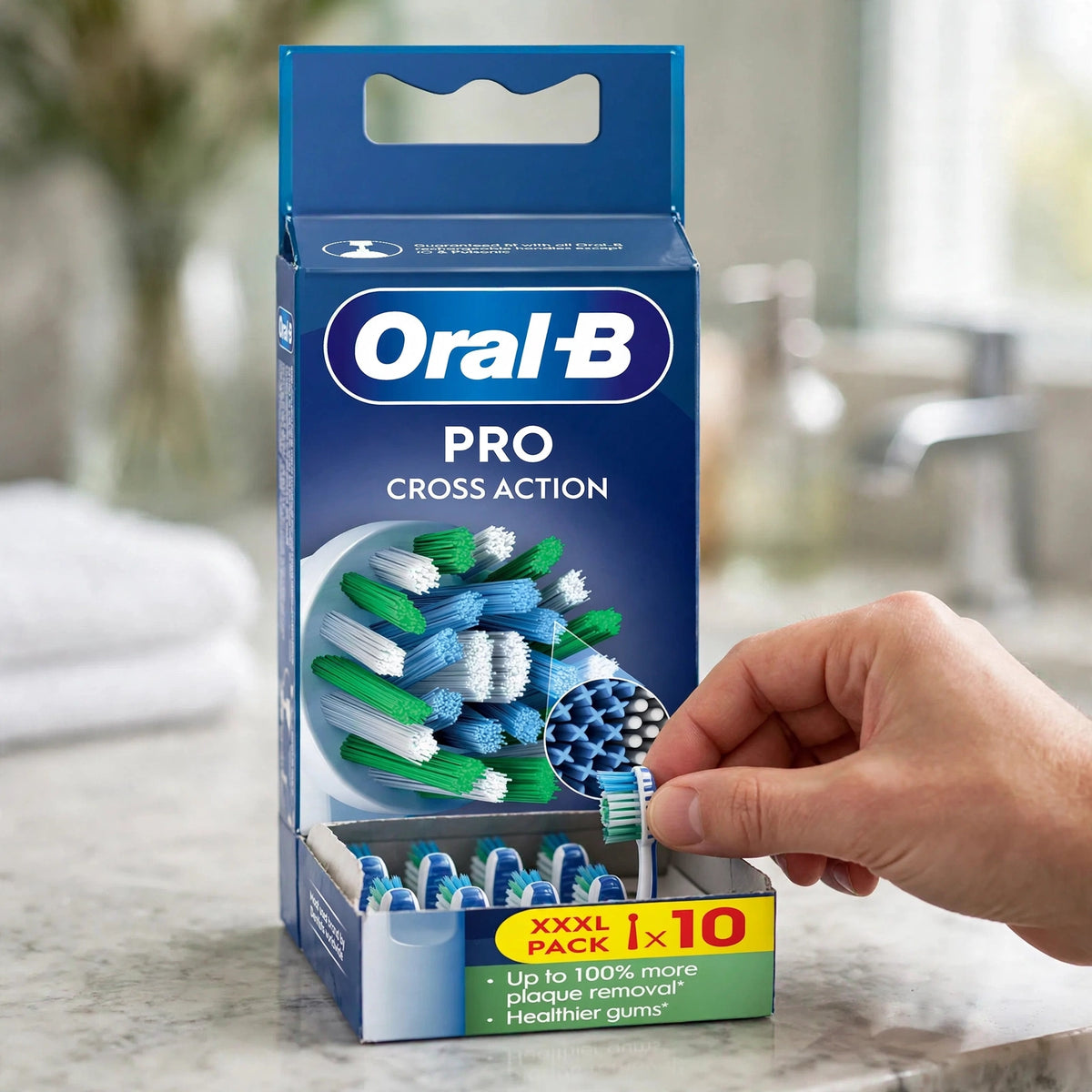 Oral-B Pro Cross Action Electric Toothbrush Replacement Heads Pack of 10