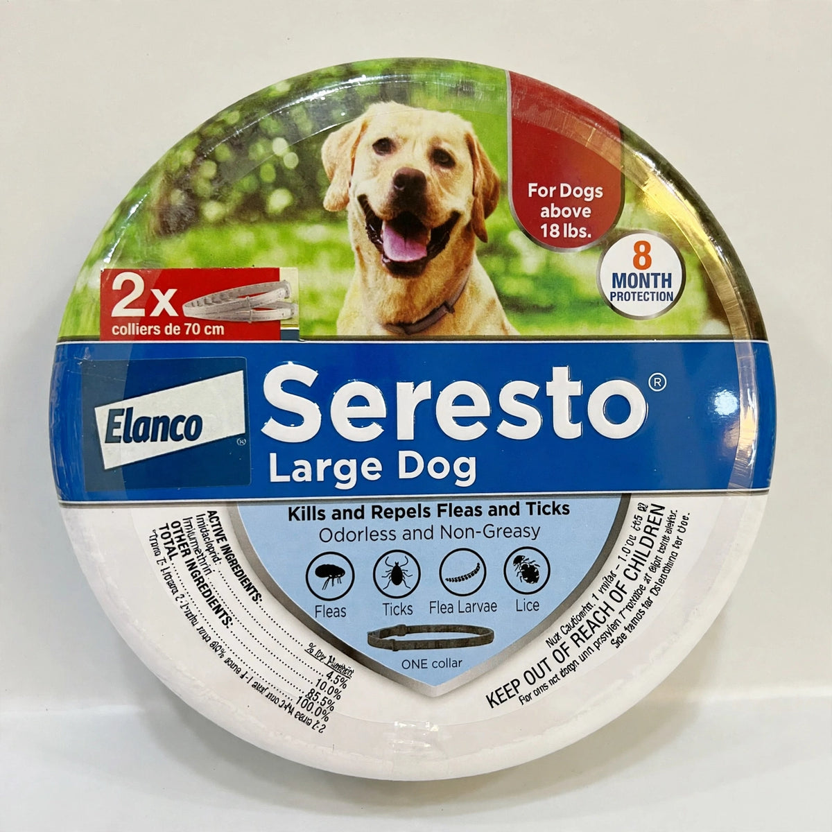 Seresto by Elanco Large Dog Flea & Tick Treatment 8mth Prevention Coll - closeup