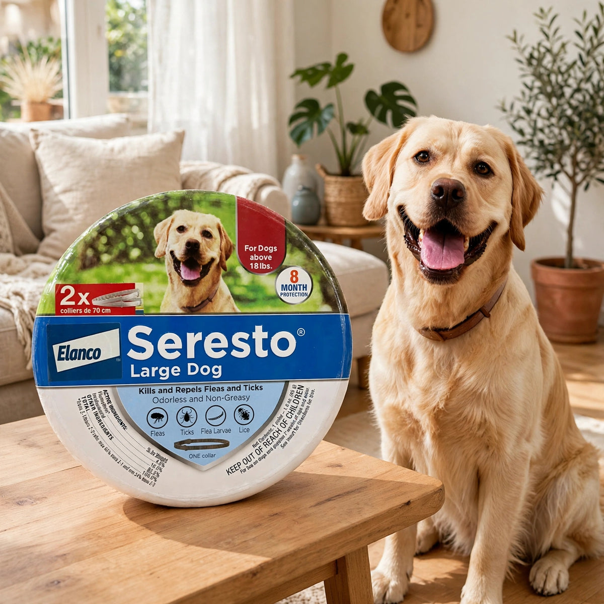 Seresto by Elanco Large Dog Flea & Tick Treatment 8mth Prevention Coll - happypet