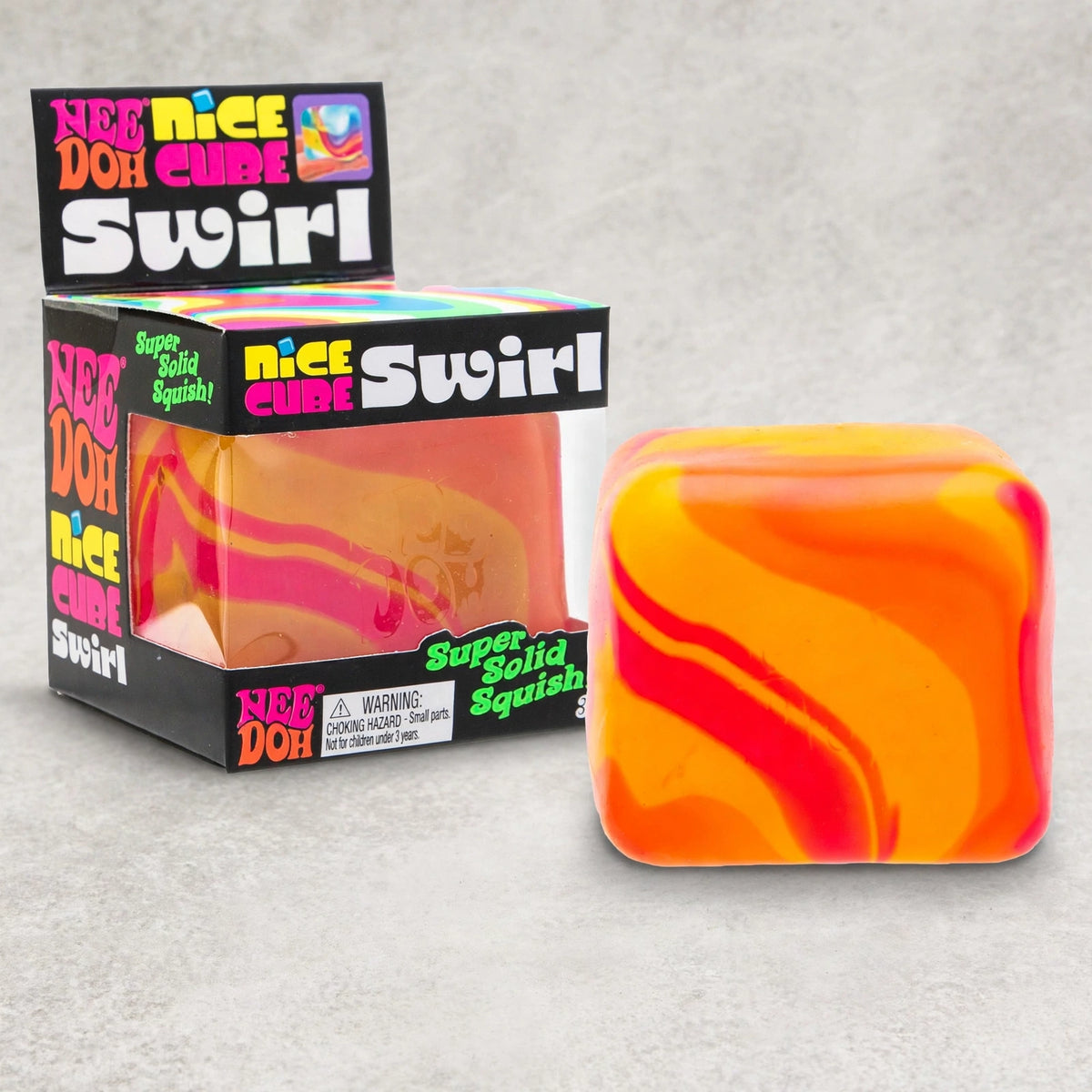 Nee Doh Nice Cube Swirl cube, stress reliver sensory fidget random col - closeup