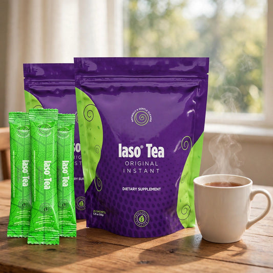 Pack of 2 laso Instant Tea - Gentle Cleansing Herbal Tea in Convenient - morning