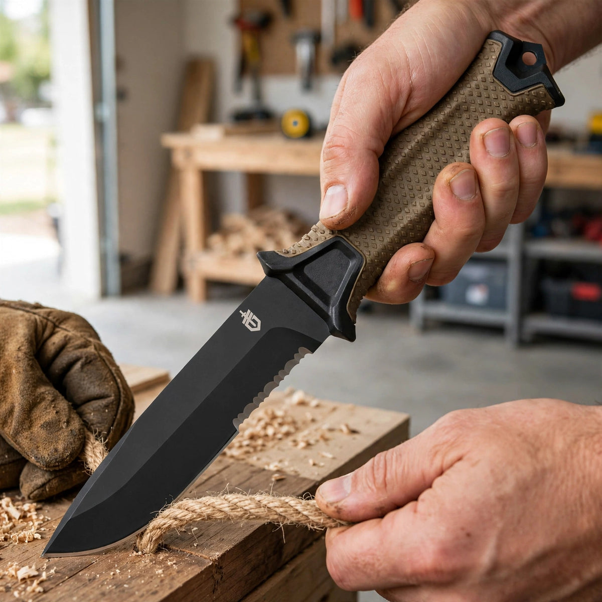 Gerber StrongArm Fixed Blade Knife Plain Edge - Coyote Brown - howto