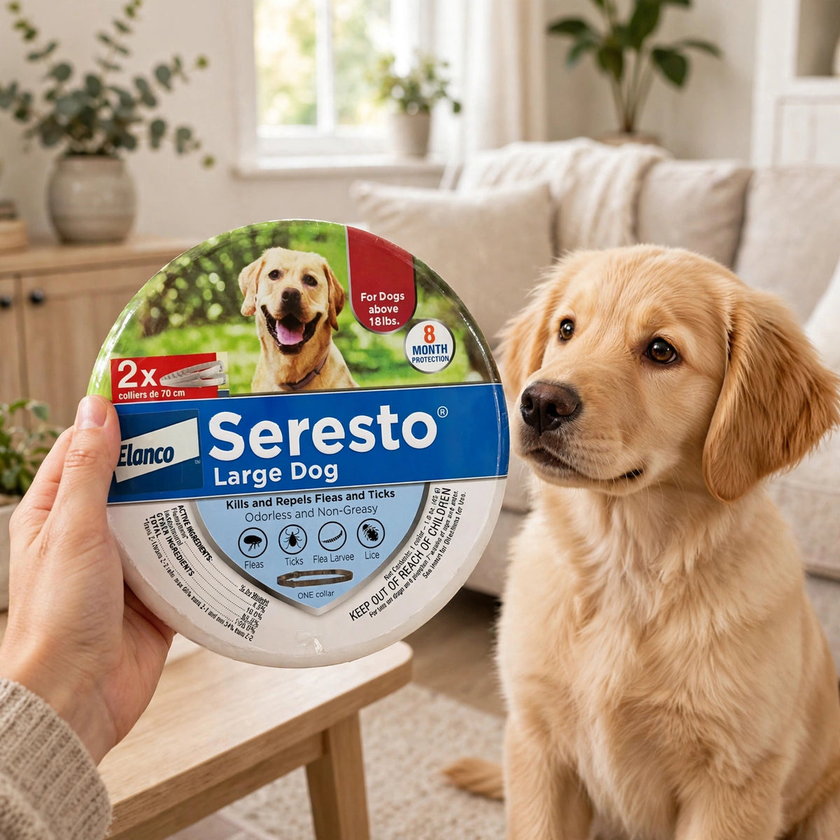 Seresto by Elanco Large Dog Flea & Tick Treatment 8mth Prevention Coll - howto