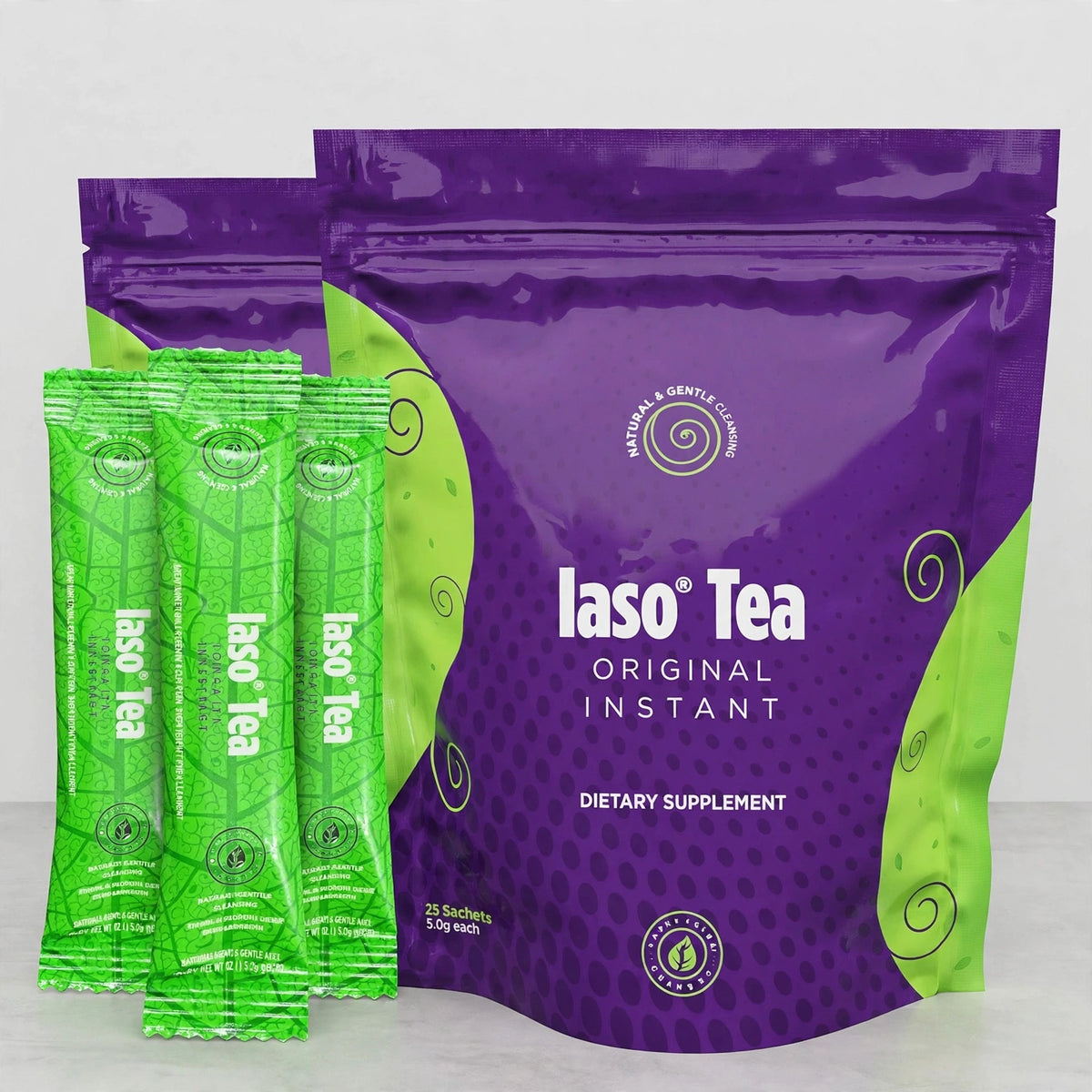 Pack of 2 laso Instant Tea - Gentle Cleansing Herbal Tea in Convenient - studio