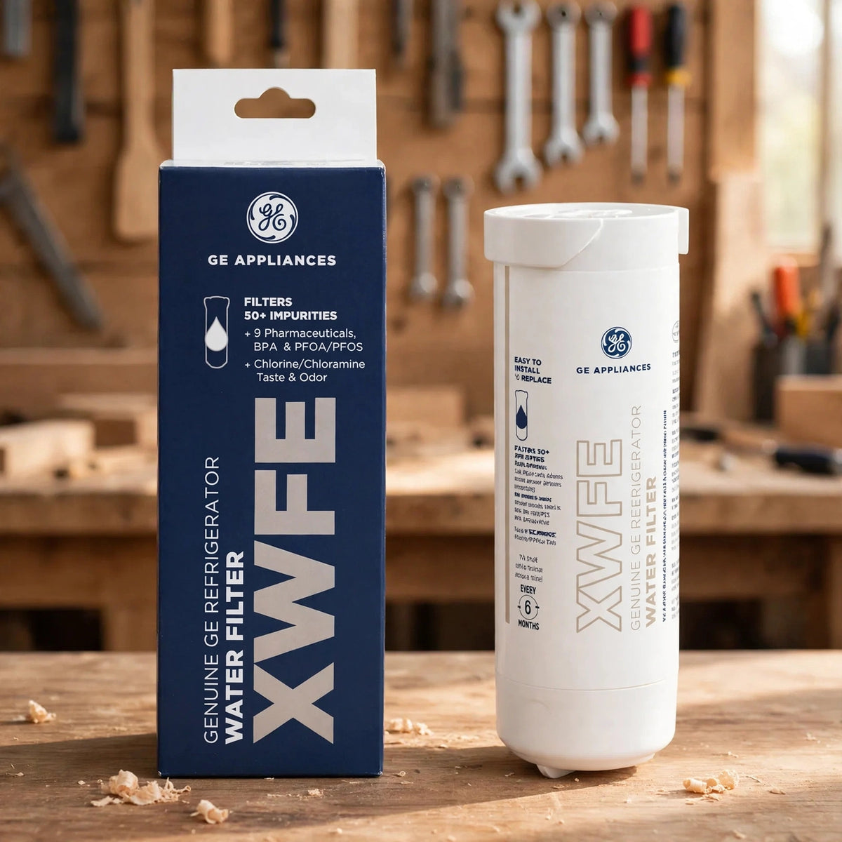 GE XWFE Genuine Refrigerator Water Filter - workshop