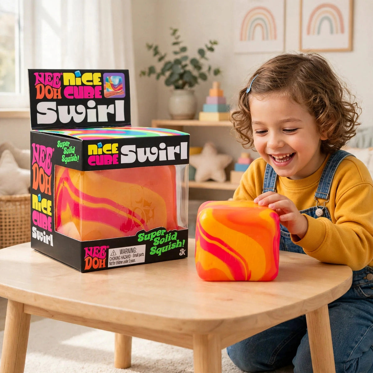 Nee Doh Nice Cube Swirl cube, stress reliver sensory fidget random col - howto