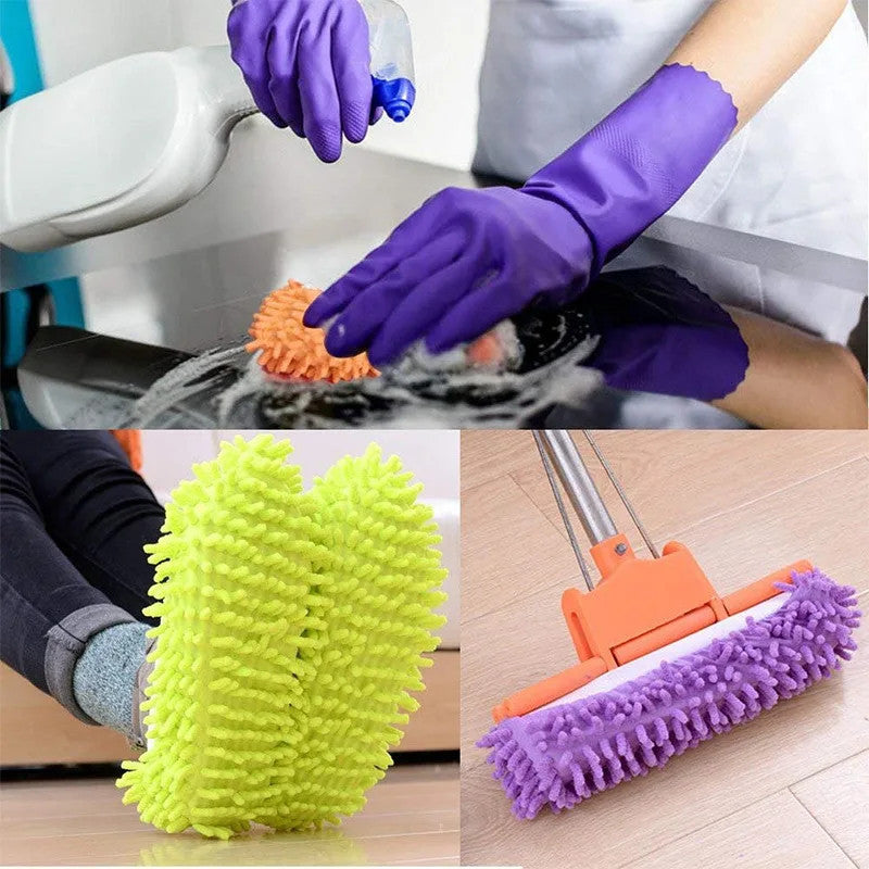 2pcs Multifunction Floor Dust Cleaning Slippers