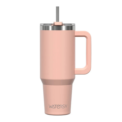 Glass with lid and straw