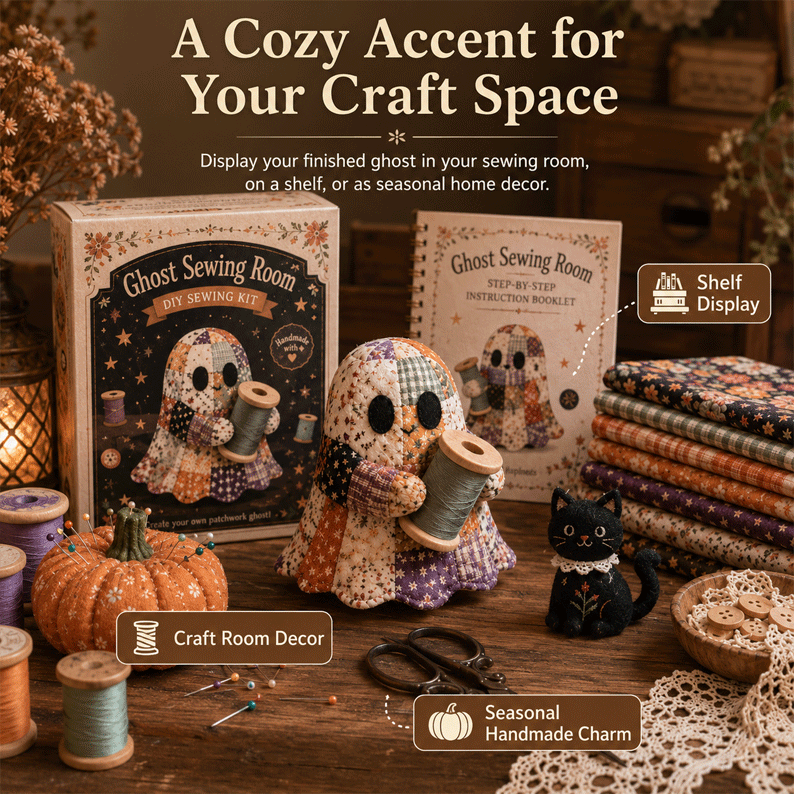 Cozy Ghost DIY Patchwork Sewing Kit - image 8