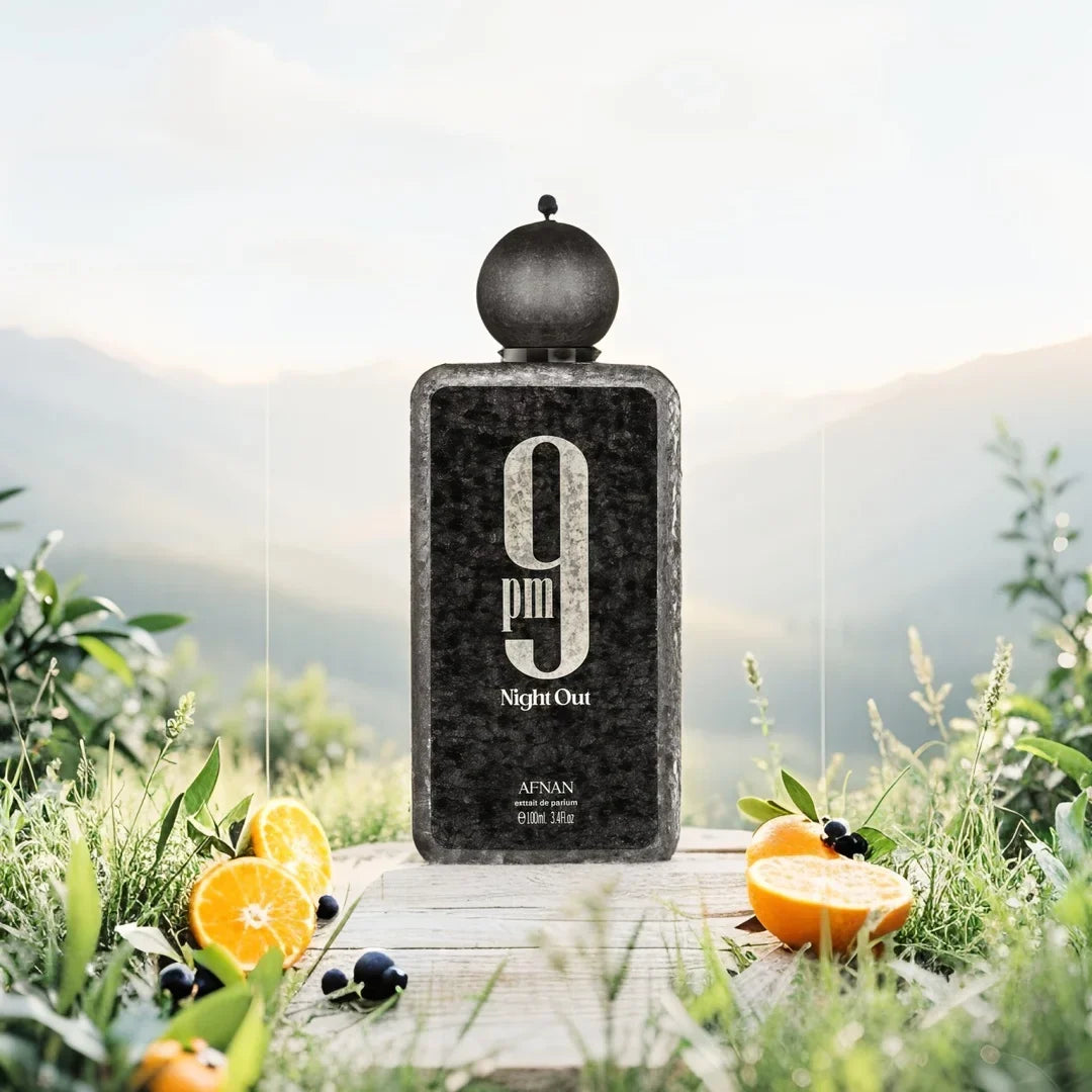 Afnan 9 PM Night Out Extrait de Parfum – Unisex Fragrance, 3.4 oz