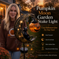 Solar Pumpkin Moon Garden Stake Light - image 1