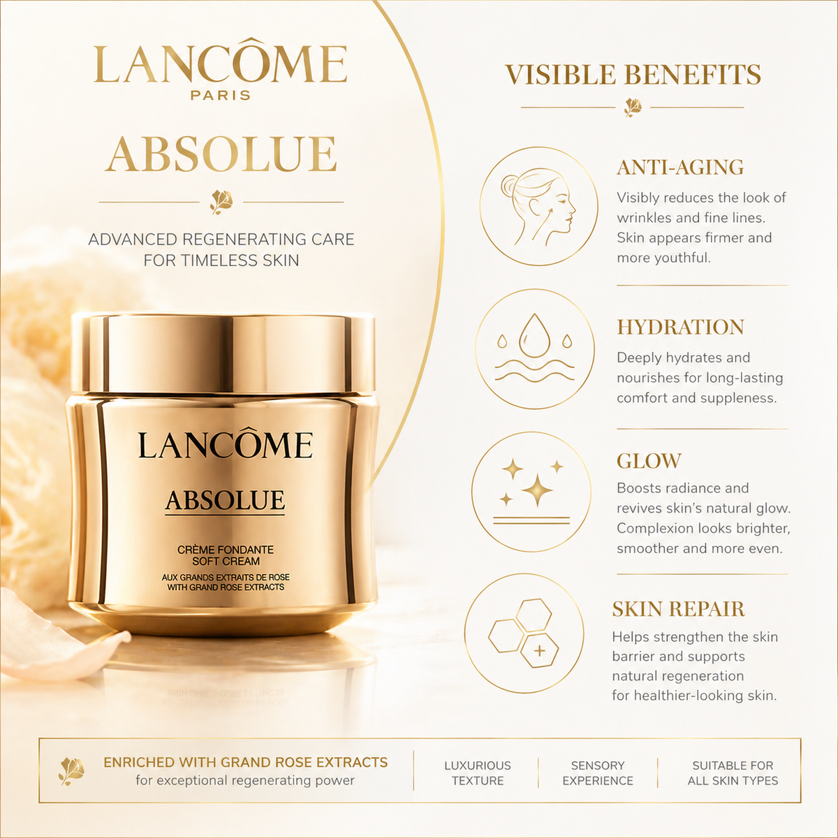 Lancôme Absolue Revitalizing & Brightening Cream - 60ml / 2.0 oz