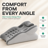 Multi-Position Wedge Pillow for Back, Lumbar & Leg Support