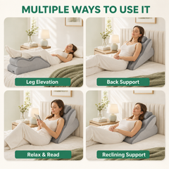 Multi-Position Wedge Pillow for Back, Lumbar & Leg Support