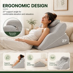 Multi-Position Wedge Pillow for Back, Lumbar & Leg Support