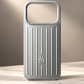 Premium Aluminum iPhone 17 Pro Max Case – Silver RIMOWA Style Protective Cover