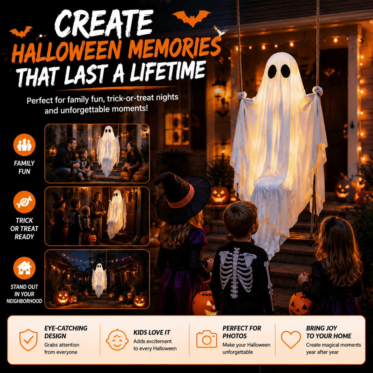 Swinging Ghost Hanging Decoration - image 7