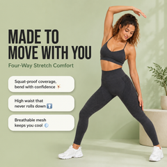 High-Waisted Seamless Leggings | Yoga & Fitness Workout Tights