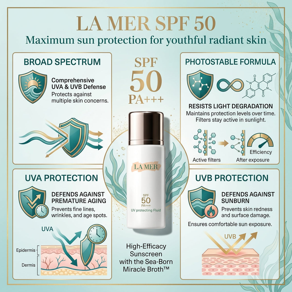 La Mer The Broad Spectrum SPF 50 UV Protecting Fluid - 50ml / 1.7 fl. oz.