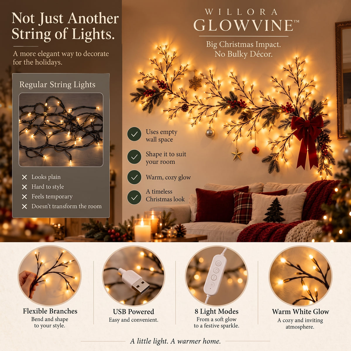 Glowy™ Christmas Wall Vine Lights