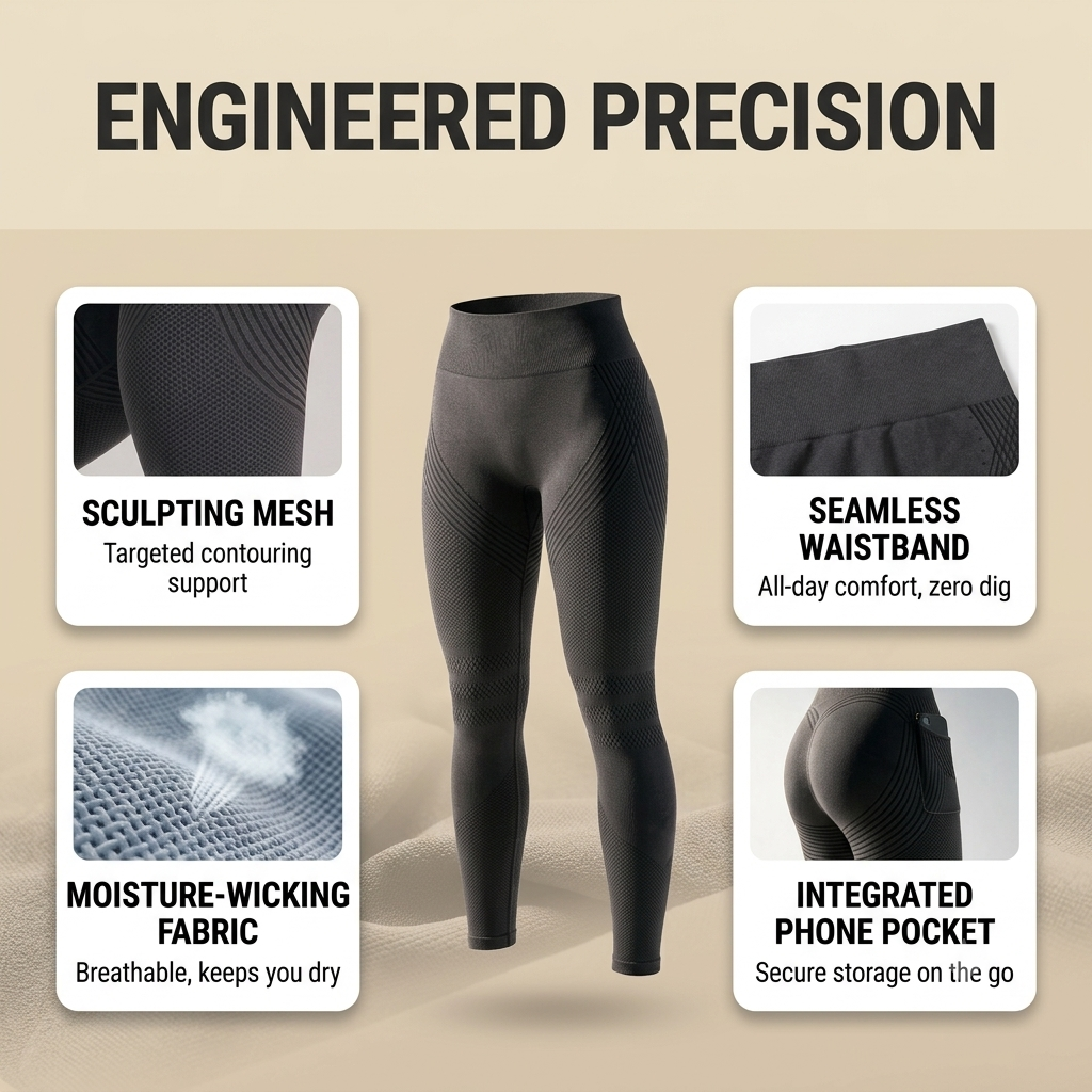 High-Waisted Seamless Leggings | Yoga & Fitness Workout Tights