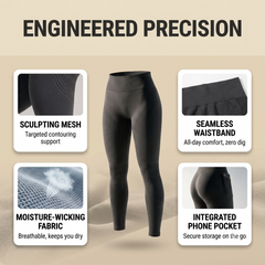 High-Waisted Seamless Leggings | Yoga & Fitness Workout Tights